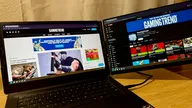 Cevaton P5 portable monitor mounted to a Razer Blade 14