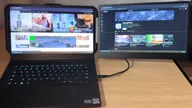 Kefeya S1 portable monitor mounted to a Razer Blade 14